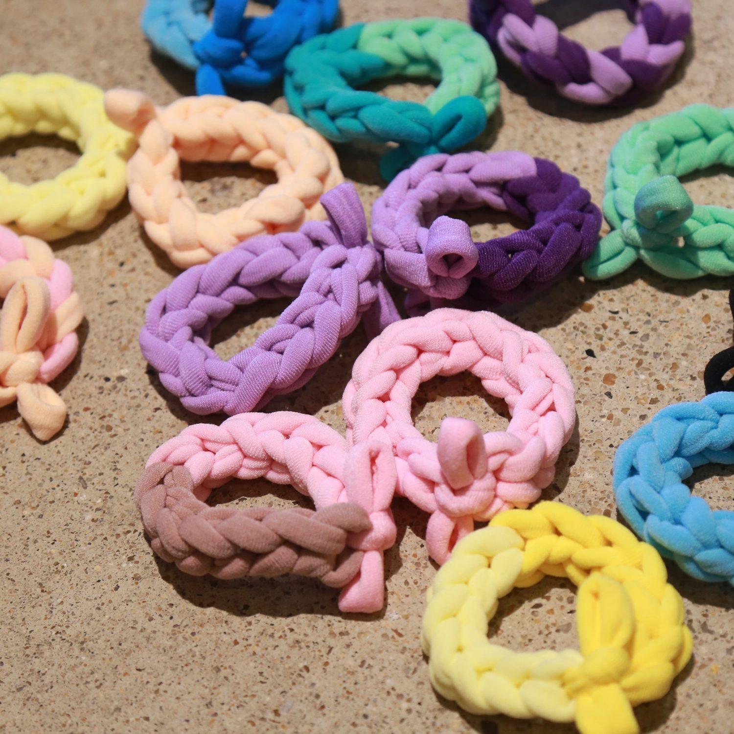 韩版原创手工diy发圈编织皮筋发饰气质头绳高弹力不伤发柔软发绳