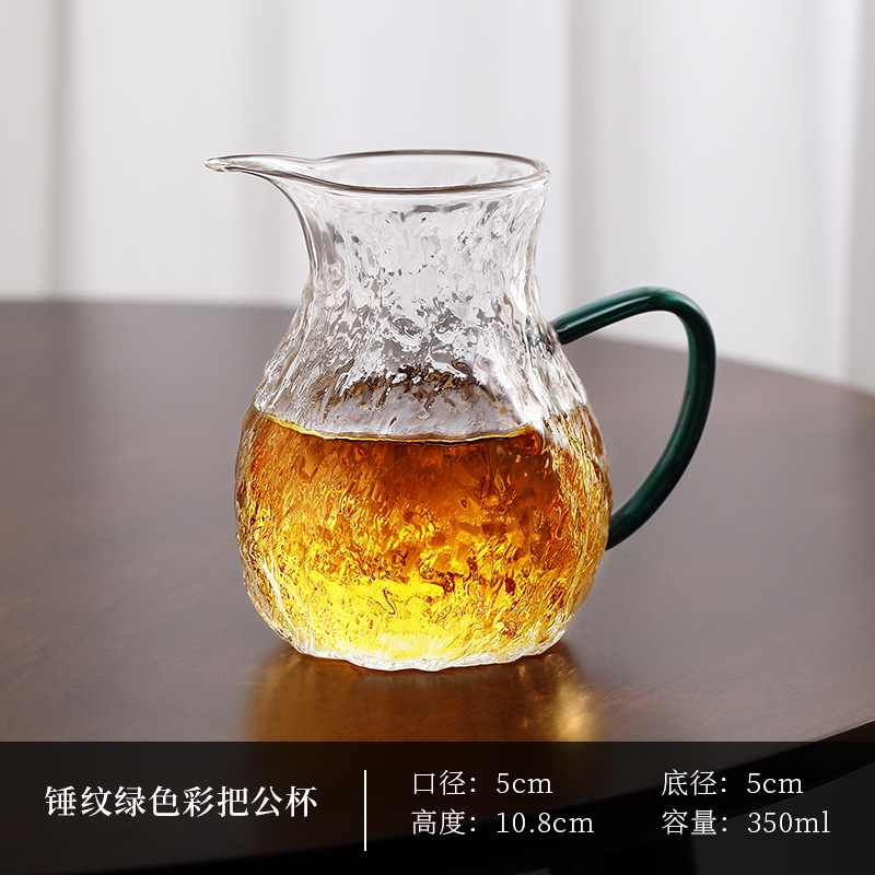 Glass Fair Cup Thick Heat-Resistant Single Filter Japanese Tea Utensils Tea Funnel Set Tea Pitcher Tea Filter Tea Pot