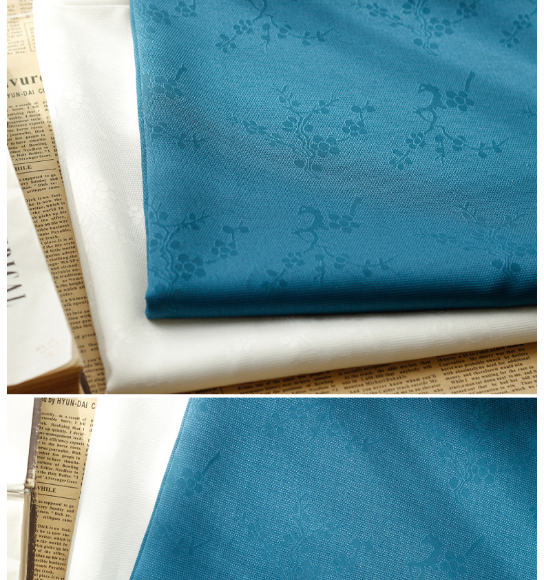 【仿花罗提花】新款梅花酷丝绵提花面料无弹亚光汉服上袄马面布料