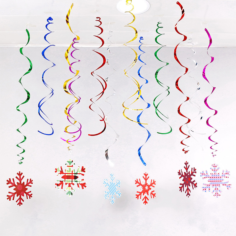 元旦装饰福字新年快乐灯笼螺旋吊饰挂饰门店橱窗吊顶布置拉花彩带