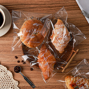 透明包装袋欧包吐司泡芙甜甜圈自封包装袋可颂牛角包餐包自粘袋子