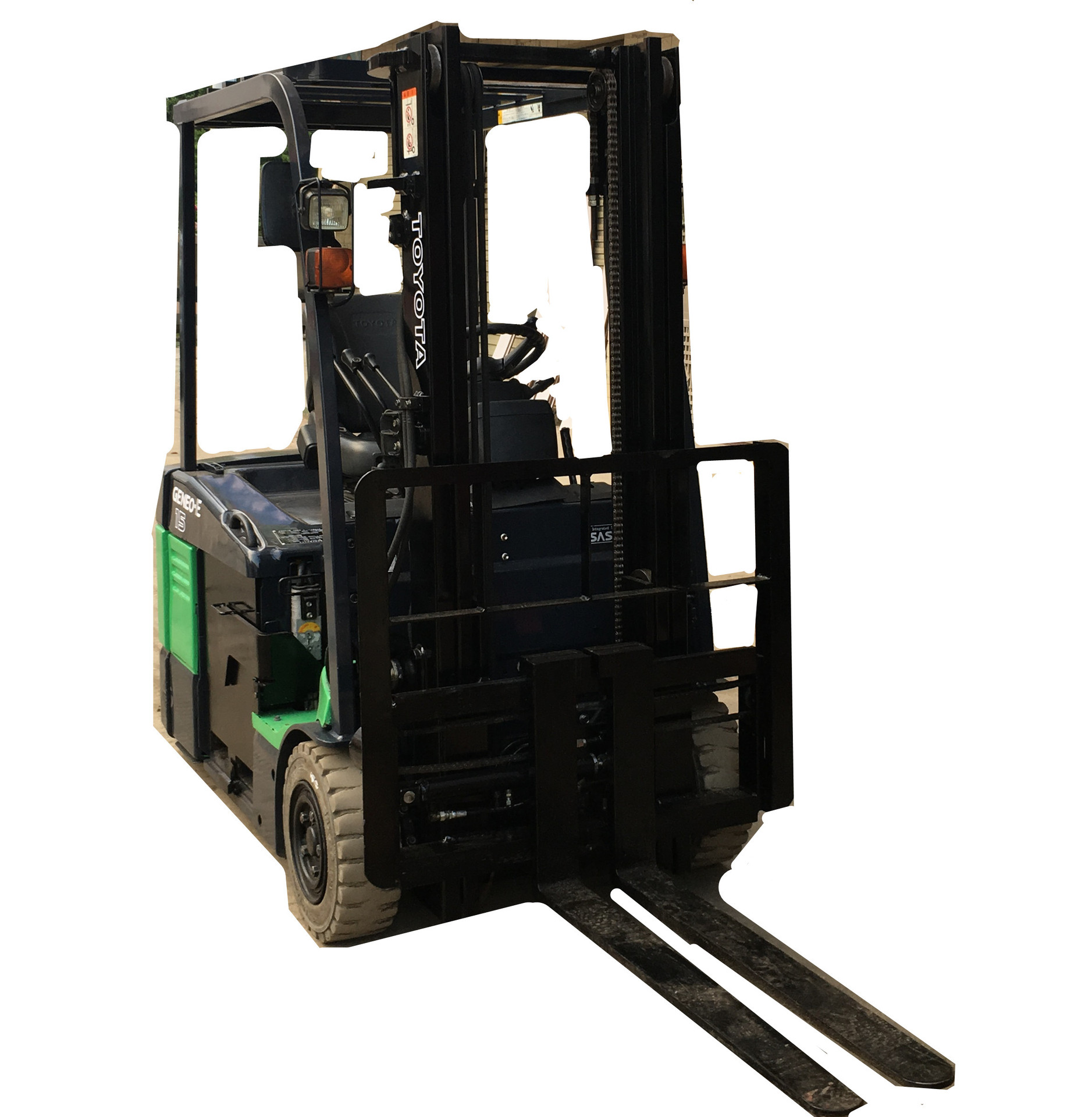 5吨丰田三支点电动叉车7fbe15toyota电动叉车带调距叉