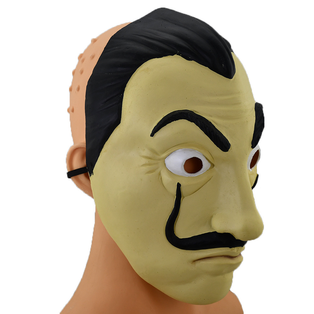 纸牌屋达利面具万圣节西班牙剧场演出乳胶头套戏剧纸钞屋面具