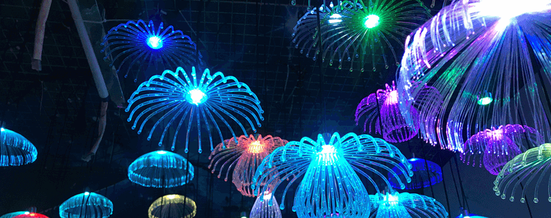 失恋博物馆led网红灯七彩水母吊灯挂件灯酒吧ktv商场步行街节日灯