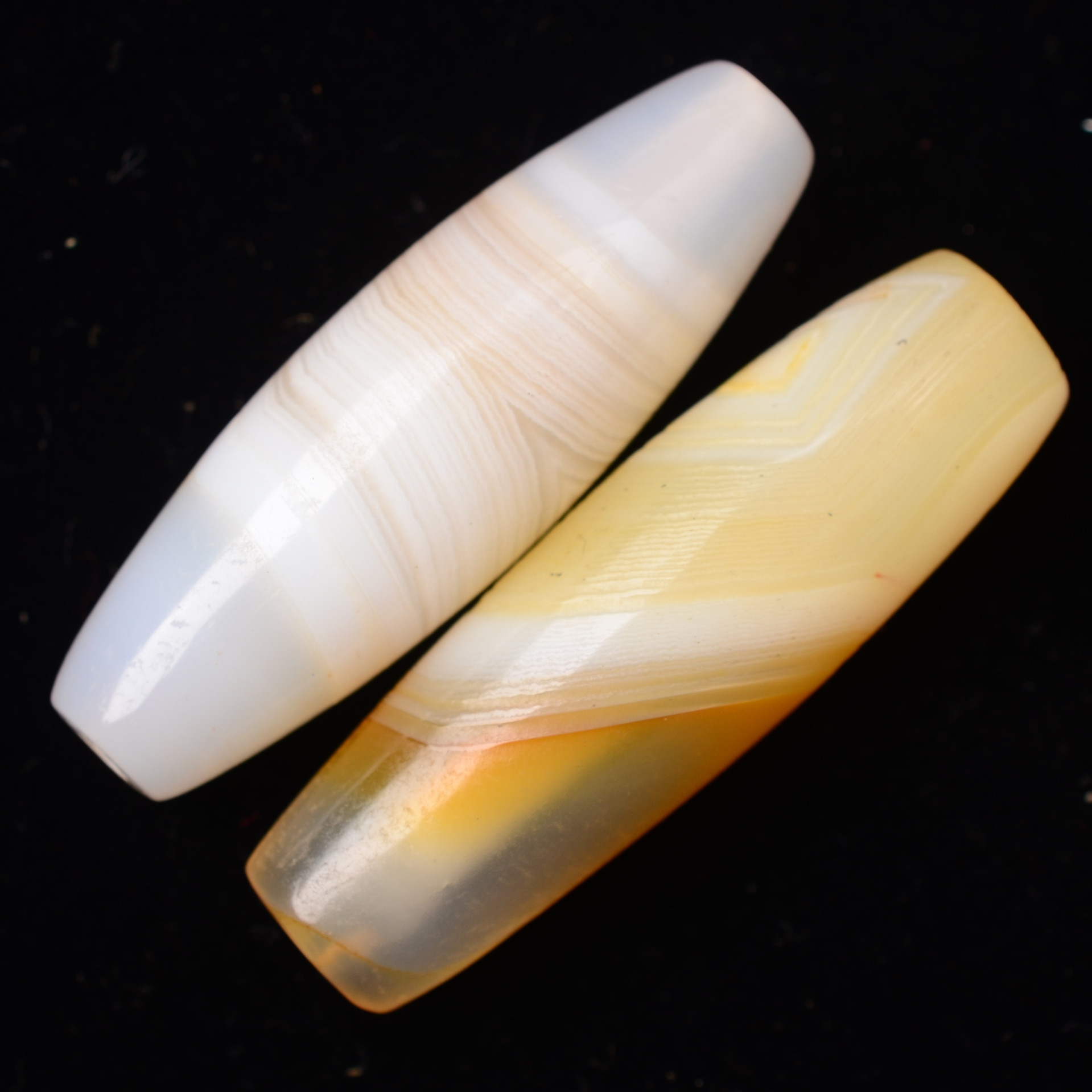 缠丝玛瑙线珠天珠 西藏天珠 天然眼睛 高油包浆马蹄纹风化纹