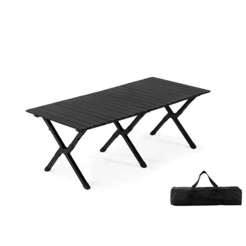 Carbon Steel Folding Table Beach Inflatable Brown Style Modern Simple Metal Dual-Use Table Outdoor Egg Roll Table