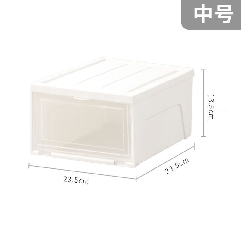 Thickened Shoe Box Flip Shoes Folding Container Drawer Transparent Shoe Cabinet Plastic Shoe Rack Space-Saving Artifact 0819