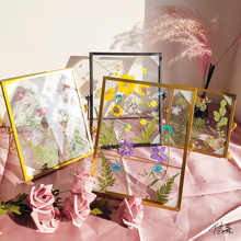 双面玻璃相框标本简约立体画作品客厅蝴蝶北欧压花摆台摆件照片