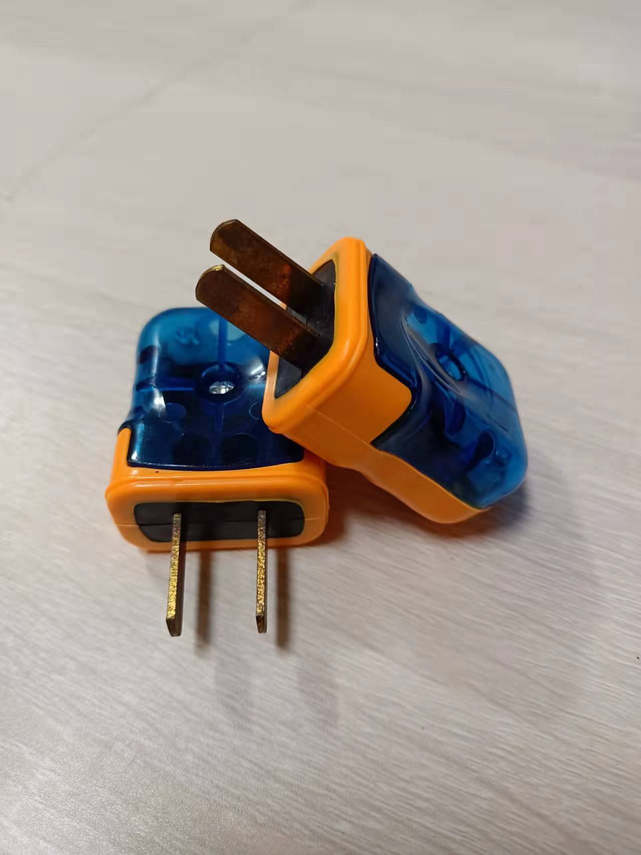 单相两项插头厚铜二极插头两脚插头大功率电源插头批发