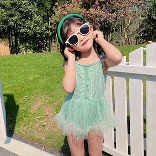 儿童泳衣韩国ins女童中小童25-45斤连体游泳衣独立