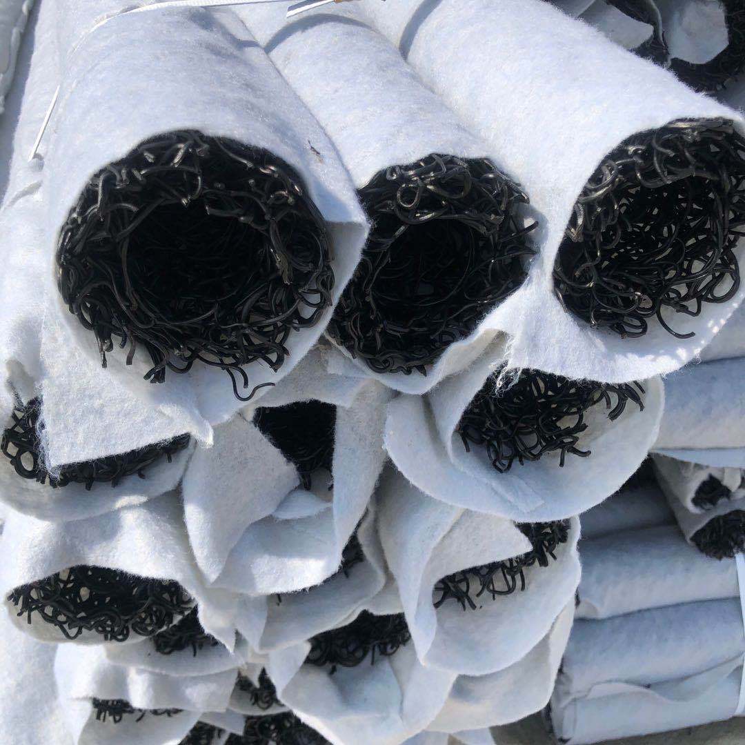 50-300mm包布塑料盲沟 渗排水过滤水hdpe塑料盲沟管 渗排水盲管