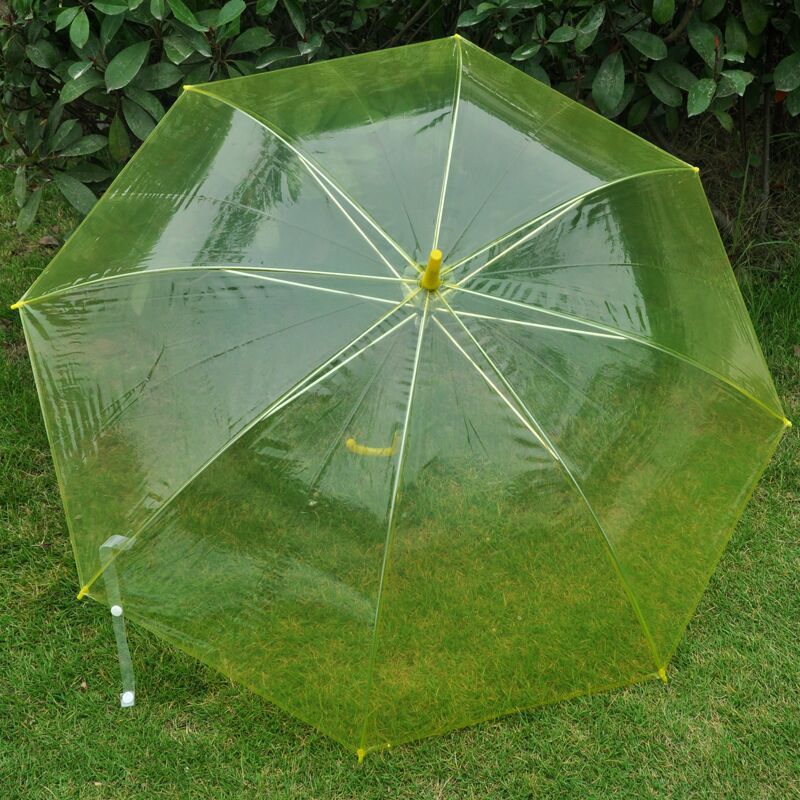 透明雨伞一次性伞地铁口景区热卖简约logo印字8骨pvc透明雨伞批发