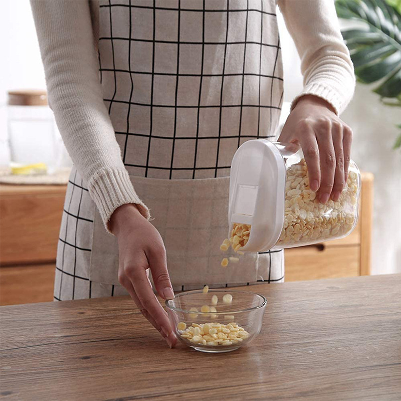 Plastic Sealed Jar Grains Jar Snack Nut Spice Coffee Jar Household Transparent Kitchen Grains Storage Box