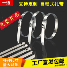 不锈钢扎带4.6 7.9自锁式扎带耐高温金属扎带扣式束线带50根装