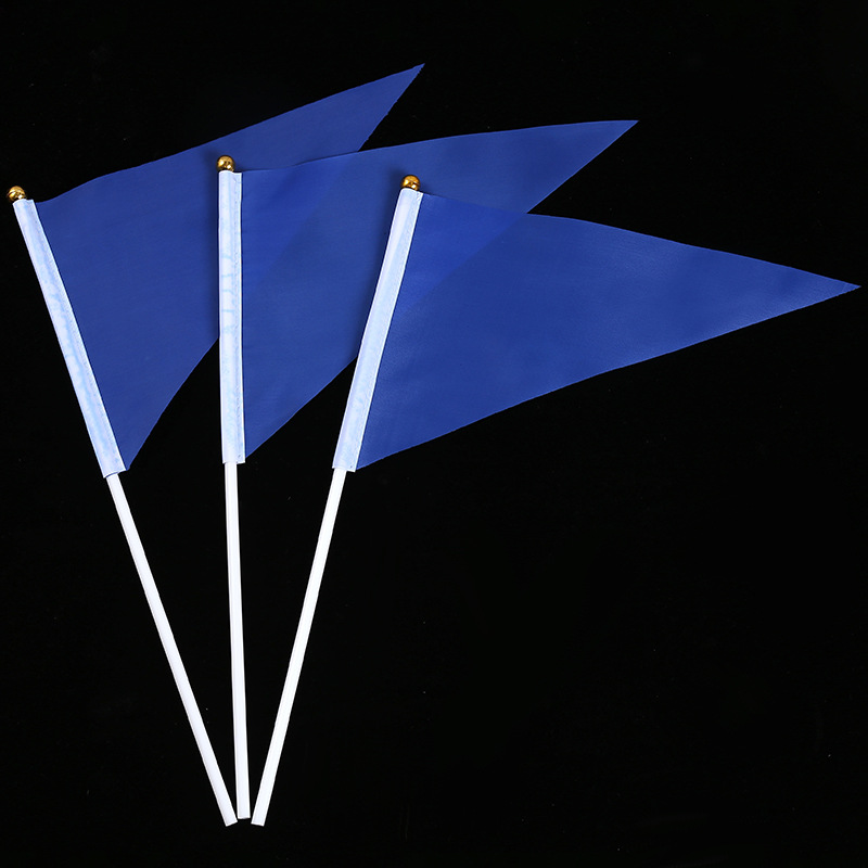 厂家定制导游旗手摇旗手挥旗8号手摇三角广告旗可定制logo