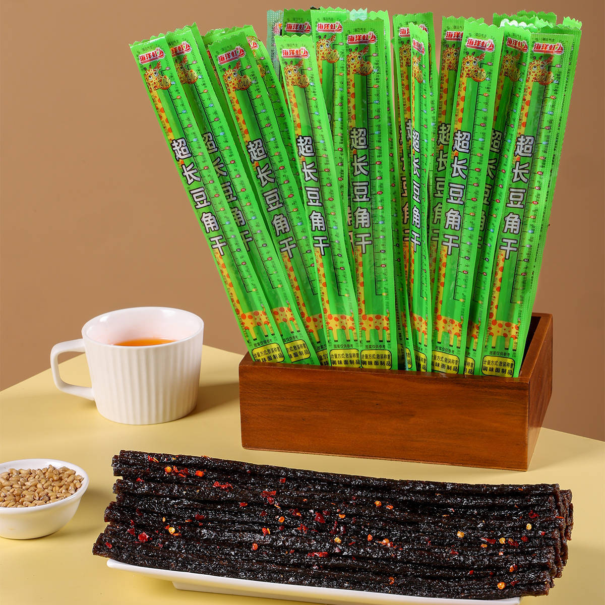 超长豆角干辣条儿时怀旧解馋追剧零食素牛筋麻辣小吃网红休闲食品
