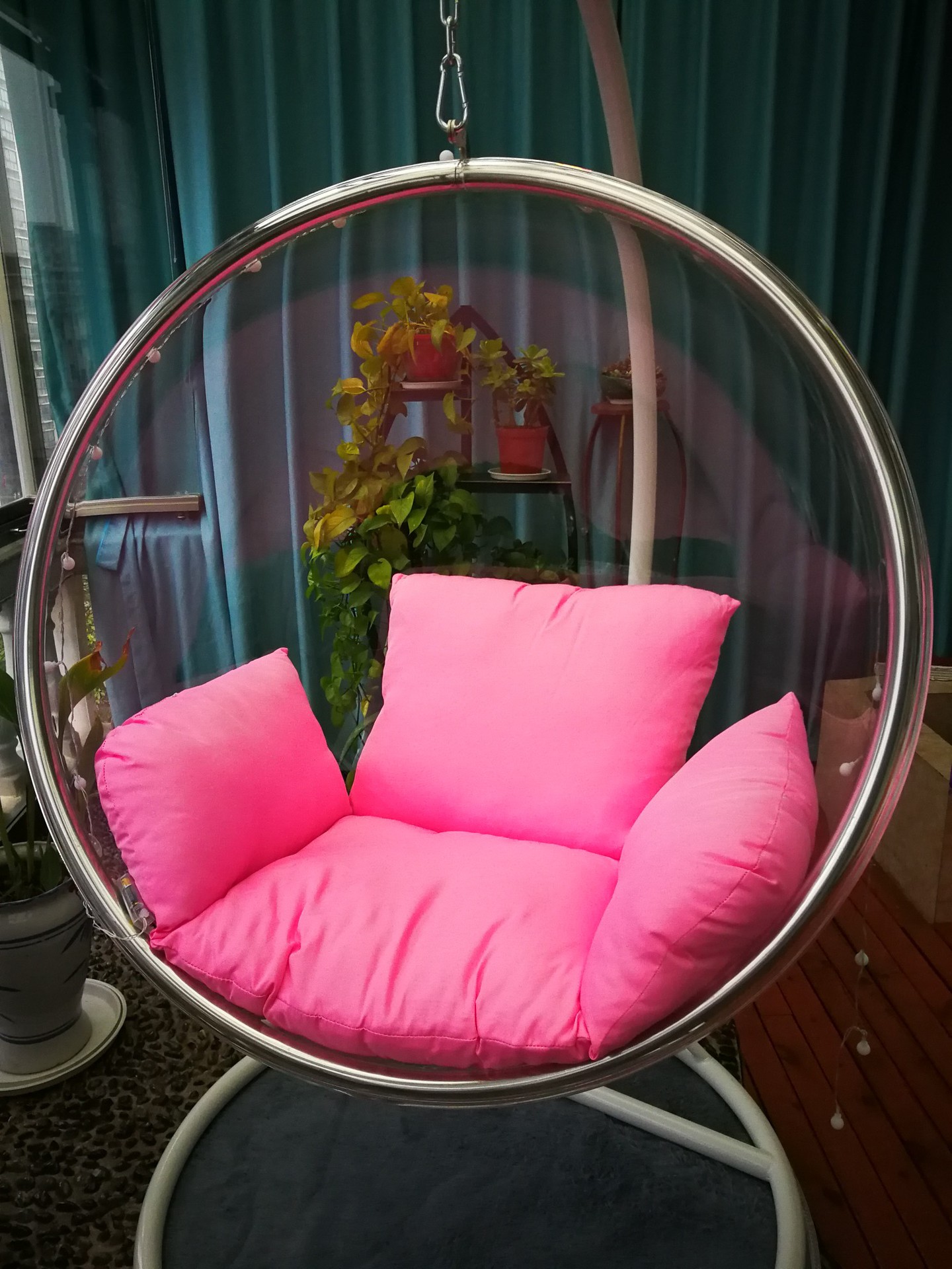 网红玻璃球吊椅透明泡泡椅室内阳台吊篮椅北欧太空椅家用户外秋千