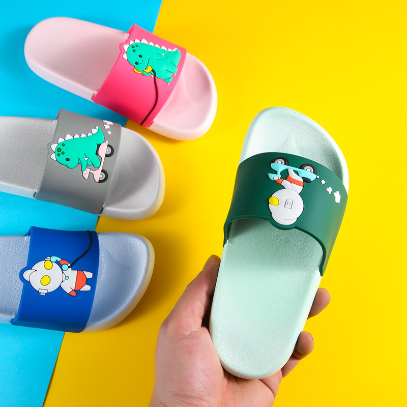 卡通儿童拖鞋冬季可爱宝宝软底外穿滴塑带凉拖男女童居家拖鞋夏