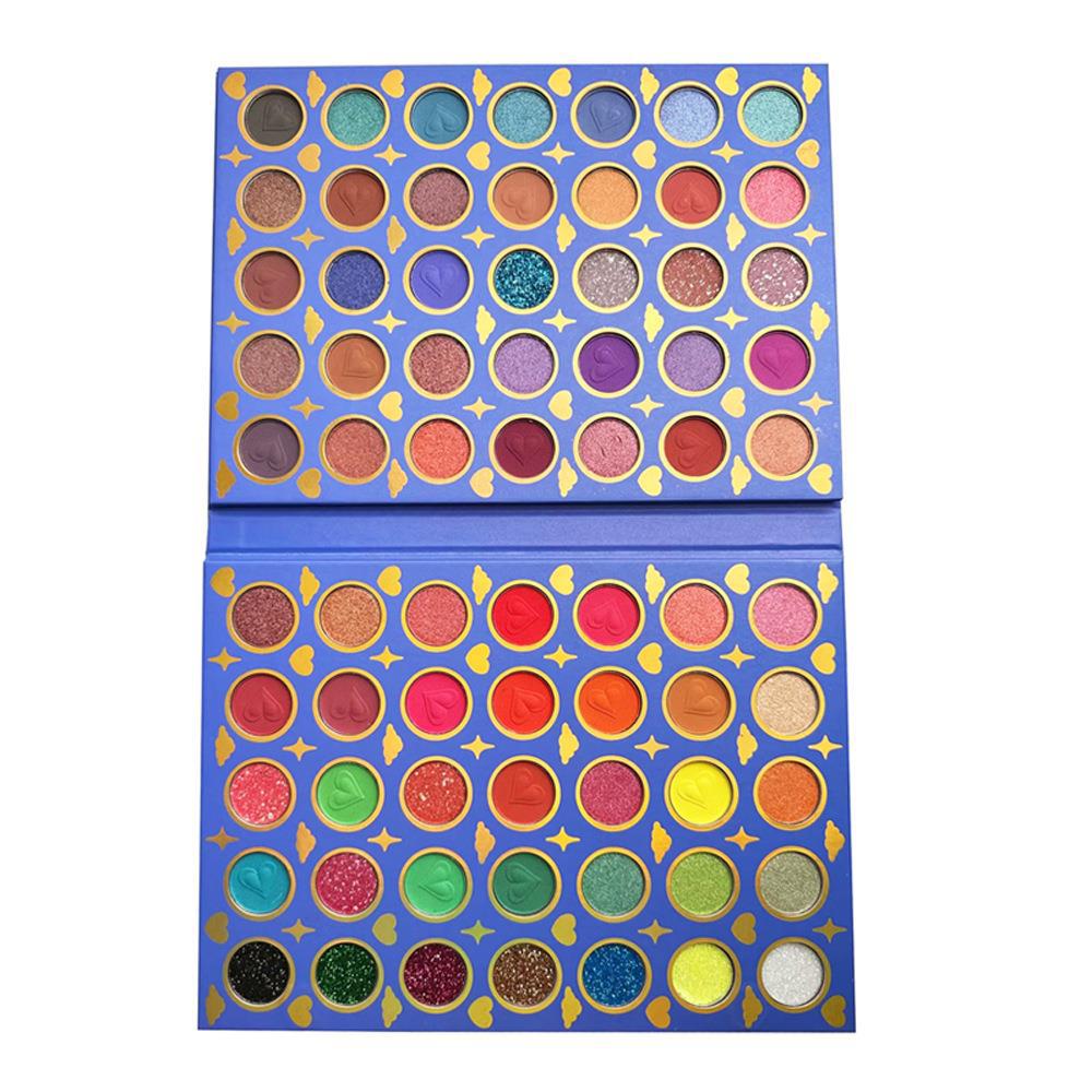 Foreign Trade Cross-Border Mlundo70 Color Shimmer Matte Mixed Boxed Paper Eye Shadow Easy to Color Eye Shadow Plate Makeup Wholesale