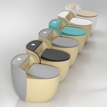 潮州马桶卫浴批发彩色家用蛋型一体式陶瓷坐便器创意设计座便器