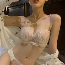 新款内衣女小胸聚拢日系少女文胸无钢圈收副乳上托防下垂胸罩套装