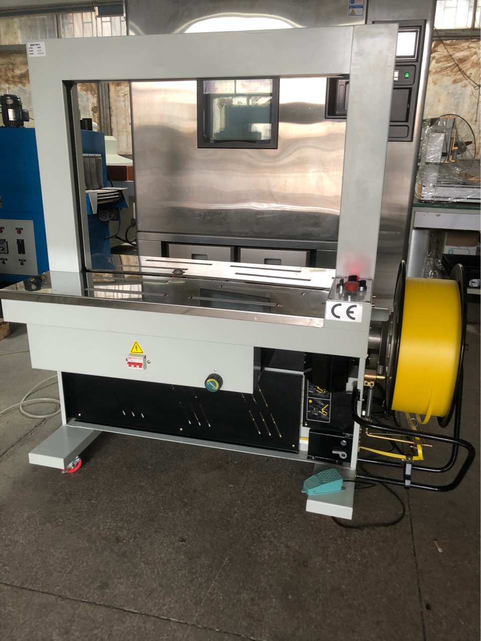 二手自动打包机380v自动打带机自动热熔捆扎机pp塑料打包带捆扎机