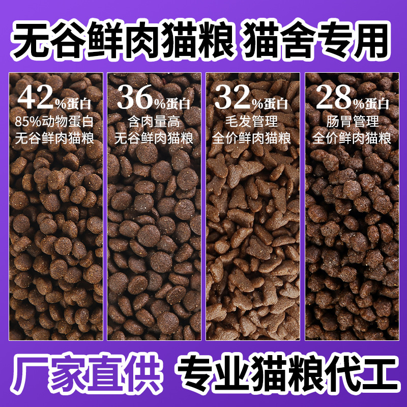 Cat Food Factory Wholesale Full Price Non-Grain Fresh Meat into Cat Kittens Fat Hair Chin Cat Food in Bulk 10.05kg 0kg