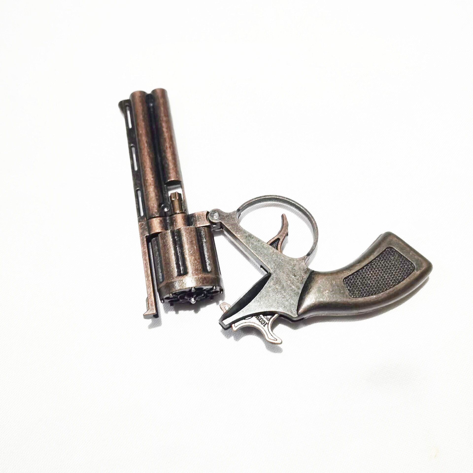 金属砸炮枪儿童玩具枪左轮枪年会演出道具7080后经典怀旧模型玩具