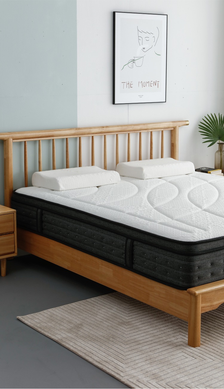 鑫寝银离子面料透气远离细菌大芯连锁弹簧1.8米定制乳胶床垫