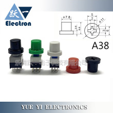 A38按键帽配7/8/8.5自锁开关圆延边按钮按压外7.8尺寸11