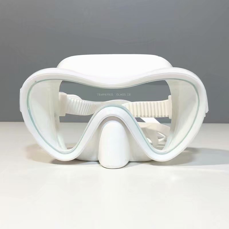 高清大框泳镜带护鼻一体防呛水男女游泳眼镜儿童浮潜面罩镜潜水镜