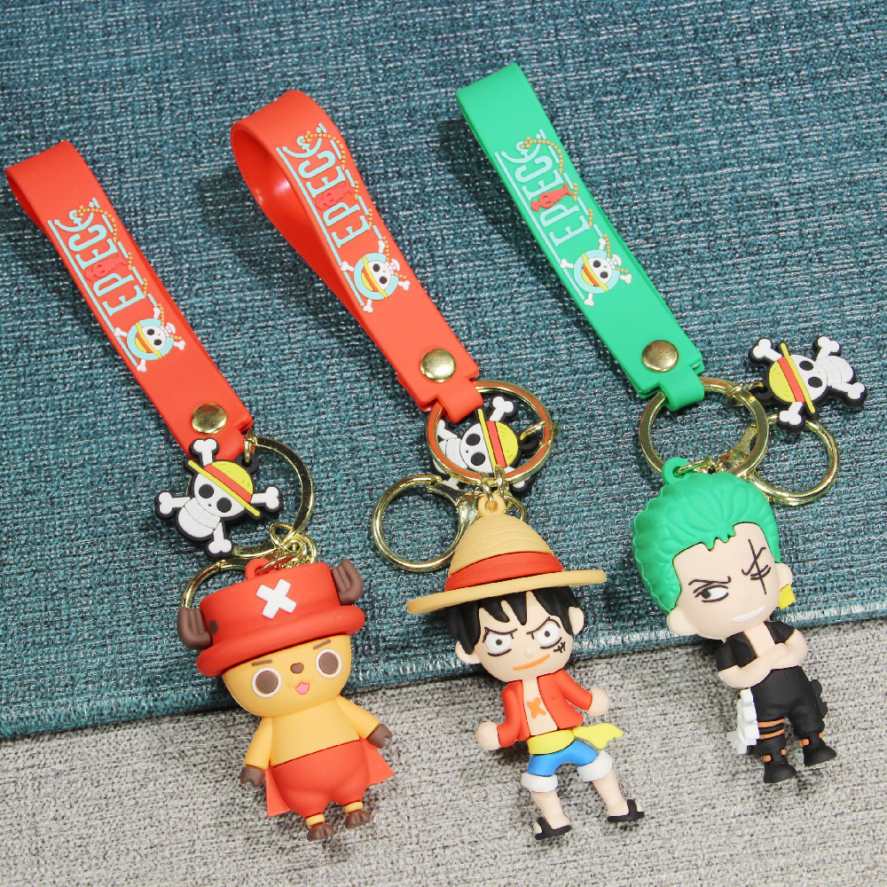 Anime Luffy Key Pendants Wholesale Small Gift Crane Machine Toy Bag Bag Charm Sauron One Piece Keychain