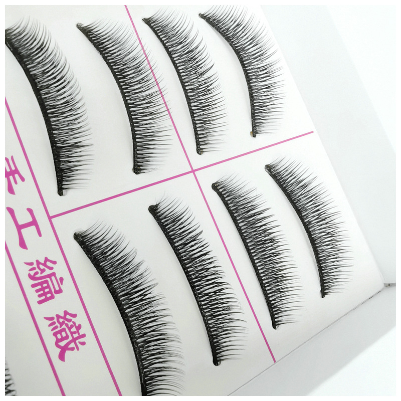 Taiwan Black Stem False Eyelashes 025 Natural Nude Makeup Short Fresh Natural Long 10 Pairs Wholesale