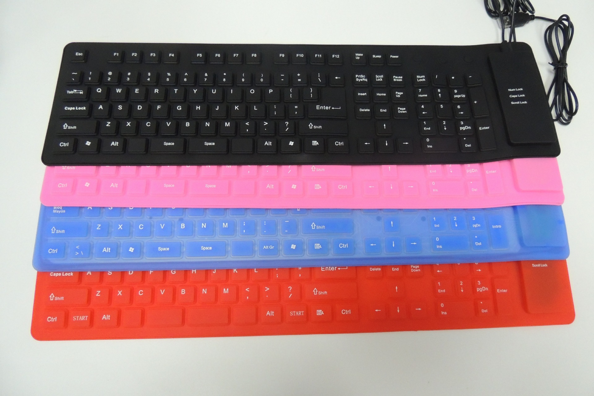 源头工厂usb个硅胶软键盘 可折叠键盘 便携键盘 有线键盘 超