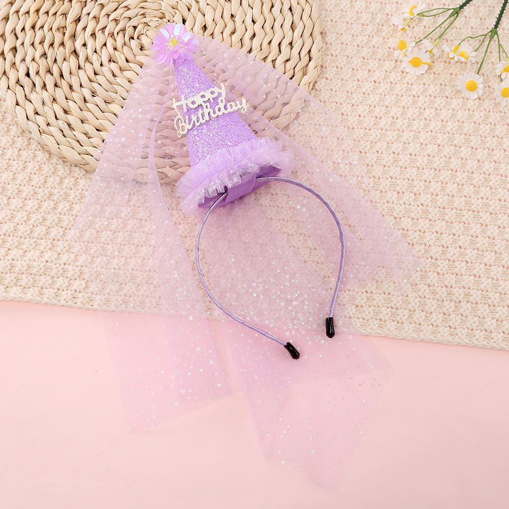 Birthday Party Celebration Glitter Birthday Hat Simple Children Hat Birthday Fairy Headband Children Baby Party Accessories