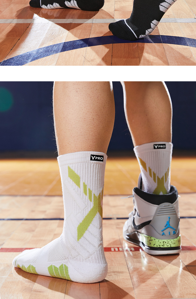 维动实战篮球袜男女篮球精英袜中筒高帮毛巾底加厚毛巾底长筒