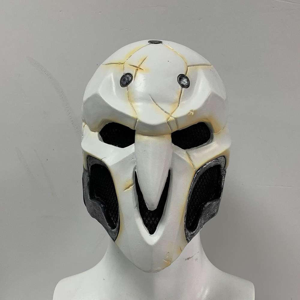 守望先锋死神面具游戏周边道具 万圣节漫展cosplay死神乳胶头套
