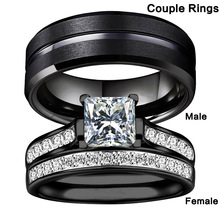 跨境爆款配饰wish卖新款水晶钻石戒指 欧美流行女士对戒情侣手饰