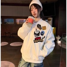 跨境美式勋章字母刺绣飞行员棒球服夹克女宽松休闲百搭学生外套