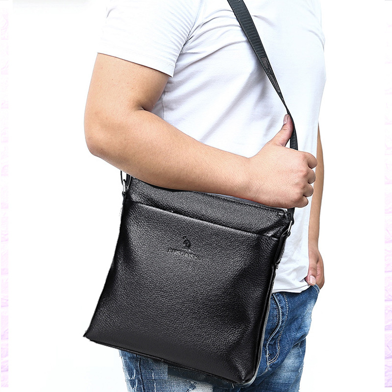 头层牛皮韩版休闲男士斜挎包大容量商务通勤斜挎包高级感跨境男包