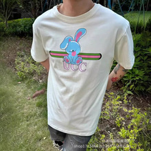 gucci/古驰 24新款短袖t恤男女圆领休闲上衣联名印花字母图案logo