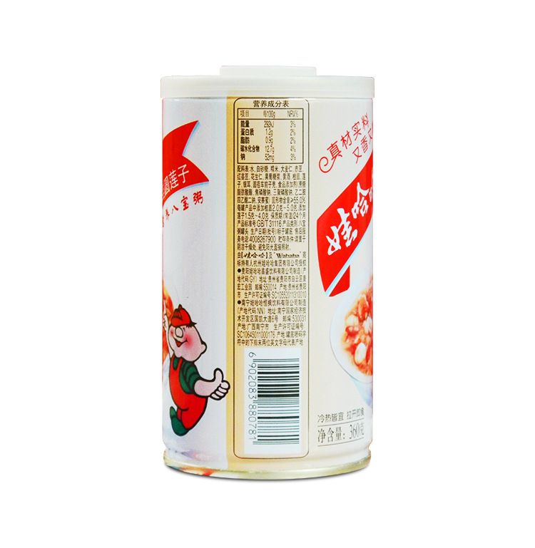 娃哈哈 桂圆莲子八宝粥360g*12罐/箱 罐装营养速食粥羹粗粮代早餐