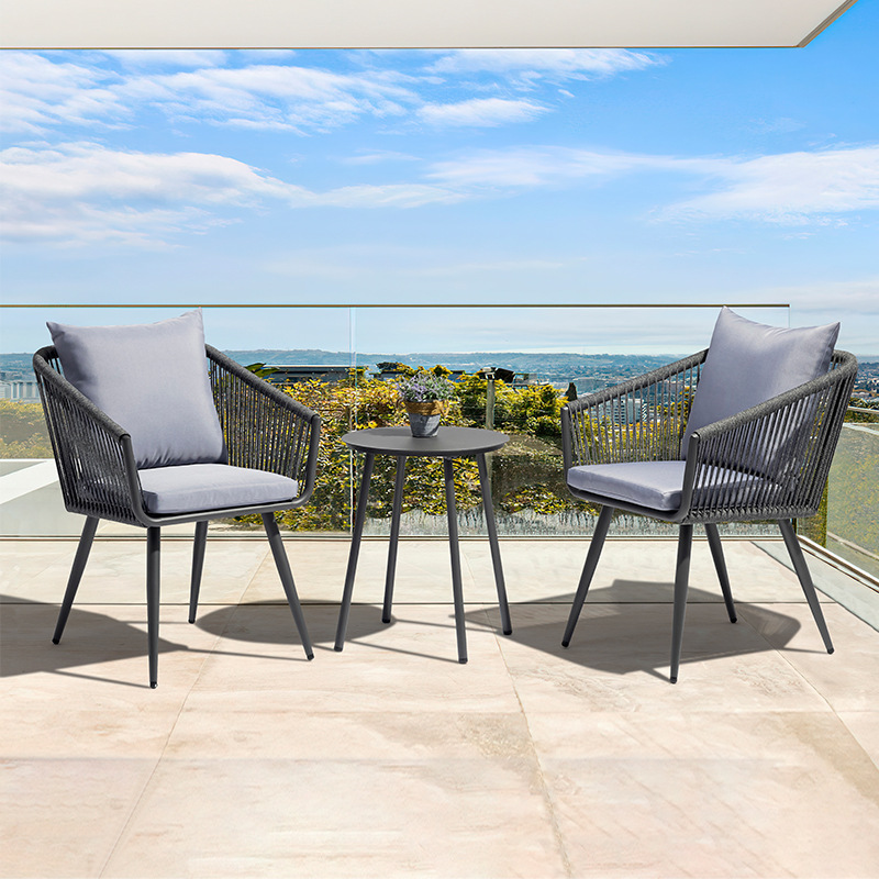 优澜户外庭院花园休闲桌椅组合跨境室外阳台茶几一桌两椅工厂直销