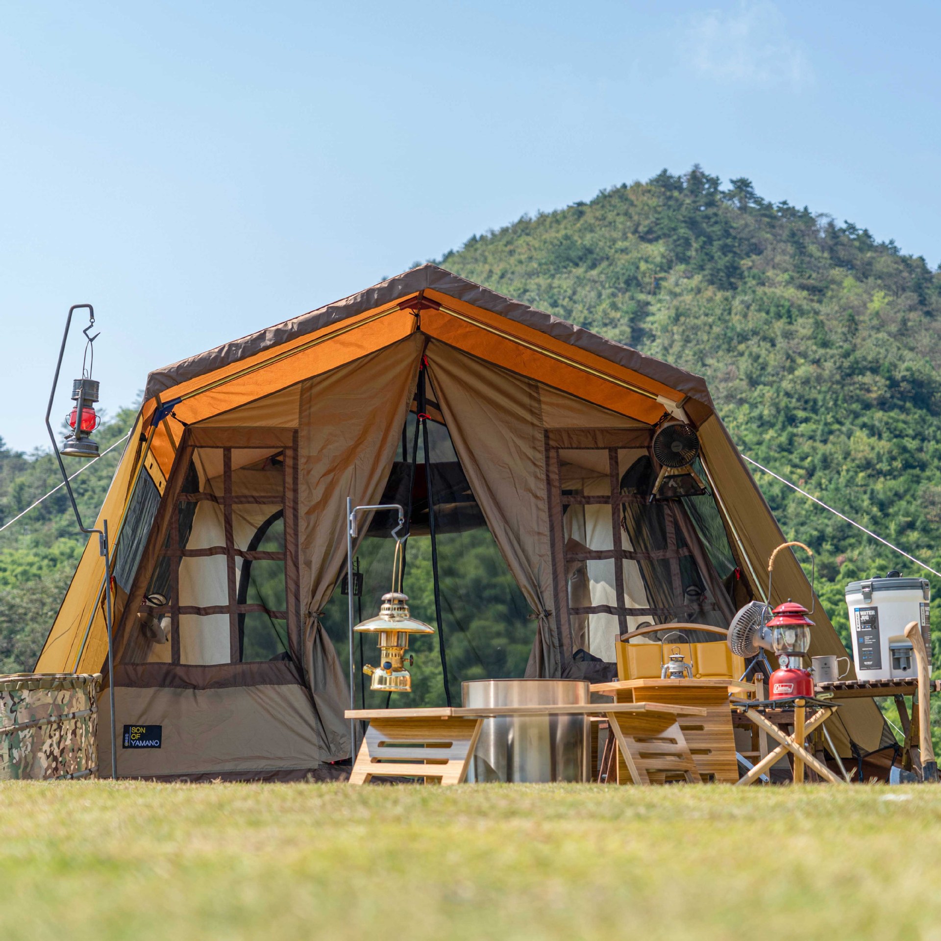 小川别墅帐篷户外露营多人野营帐篷奢侈52r复刻非ogawa小屋帐篷