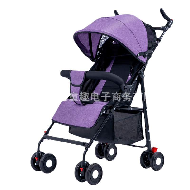 Baby Stroller Can Sit and Lie Ultra Light Portable Simple Shock Absorber Baby Umbrella Car Folding for Children and Kids Bb Trolley