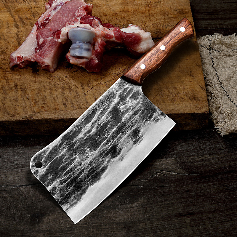 老式手工锻打砍骨头专用刀剁骨斩骨砍骨头大坎刀专业屠夫商用剁刀
