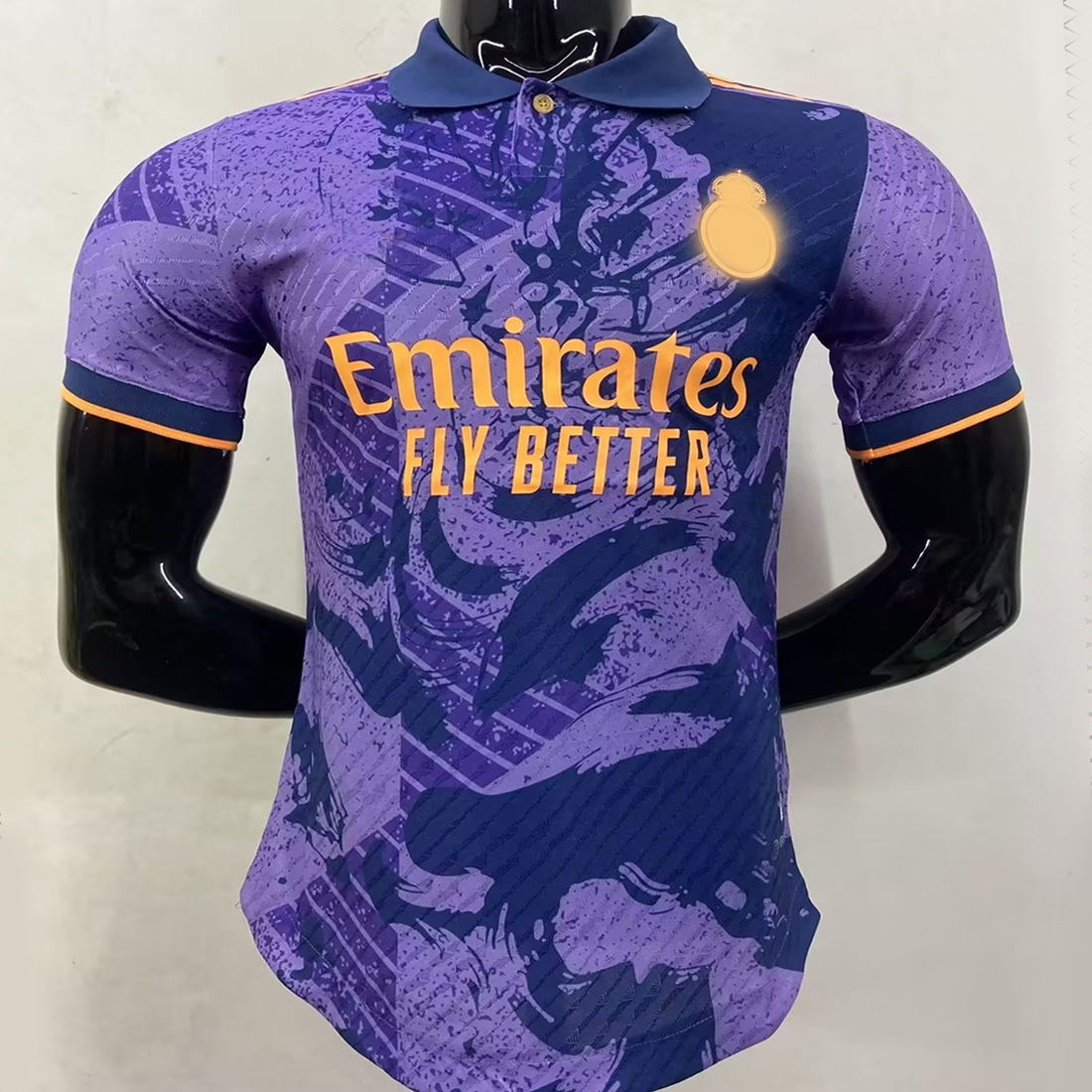 23-24皇马龙纹特别版球员球衣修身成人男子足球服比赛服一件代发