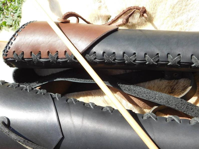 欧洲中世纪pu皮编织背式箭壶箭筒舞台剧表演cosplay摄影写真道具