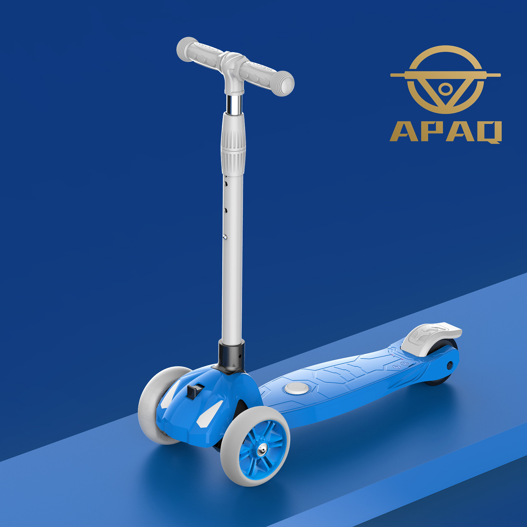 电动滑板车儿童 apaq批发厂家亚马逊两轮便携铝合金男女双驱越野