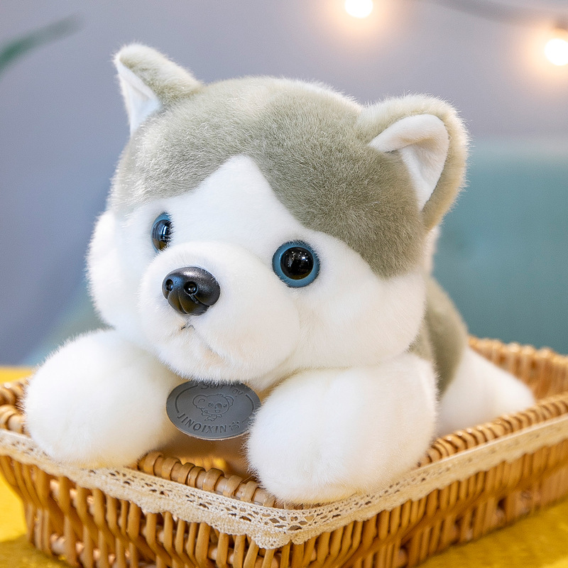 New Lying Style Husky Plush Toy Dog Dog Doll Husky Doll Children's Toy Short Plush Company Product